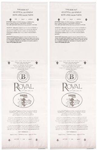 Royal Dirt Devil Paper Bag, Style B Hepa Cloth (Pack of 2)