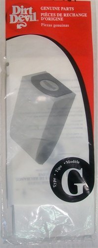 Dirt Devil Type G Handheld Vacuum Bags (3-Pack), 3010347001, White, 3 Count