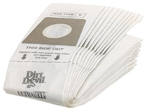 Dirt Devil Upright Type U Paper Bags 10PK Manufacture Part # 3920048001