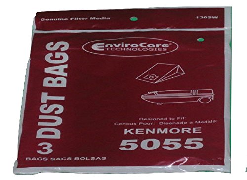 Kenmore Type C 5055 Canister Microlined Paper Bags 3 PK # 136SW,137