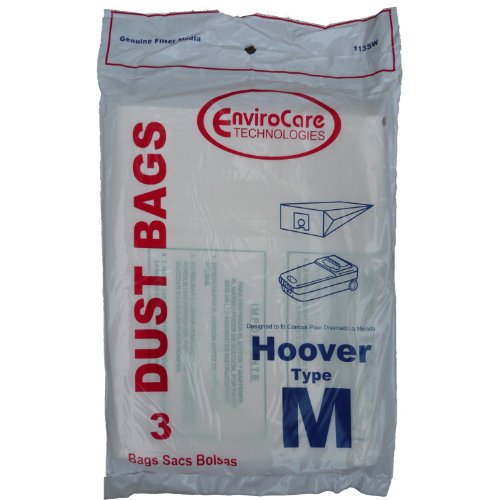 6 Hoover Dimension Canister Type M Vacuum Dust Bags, Fits all Dimension Vacuum Cleaners, HO-4010037M, 4010037M, H4010037M, 4010037, S3273, S3275, S3277, S3471, S3491, S3493, S3623