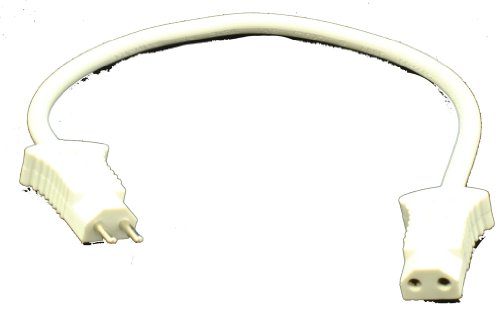 Eureka Electric Hose Pigtail Cord, male/female ends, 10in, color white