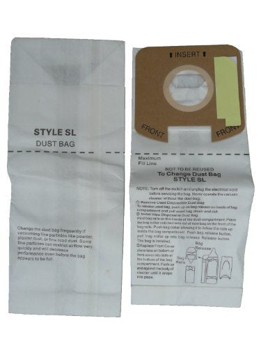 EnviroCare Replacement Micro Filtration Vacuum Cleaner Dust Bags compatible with Eureka Electrolux Sanitaire Style SL Upright Models S782 and SC785 6 Pack