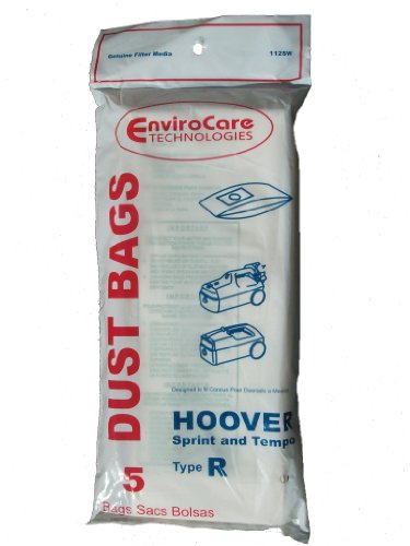 125 Hoover Type R Sprint, Tempo, Allergy Vacuum Bags, Sprint, Tempo, Hornet, PortalPower II, PTP II Vacuum Cleaners, 4010063R, H-4010063R, 43655095