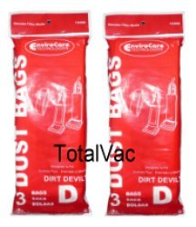 Dirt Devil Vacuum Cleaner D Bags - 6 Bags