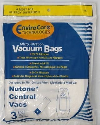 Household Supplies NuTone 391 Central Vacuum Bags 3 Pack Made by Envirocare CF391 6/gal Allergen