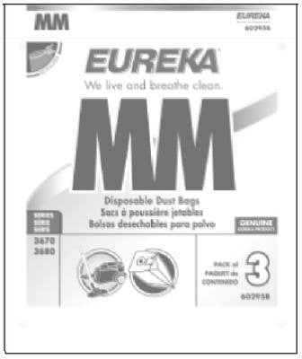 Genuine Eureka Premium MM Vacuum Bag 60296C - 3 bags