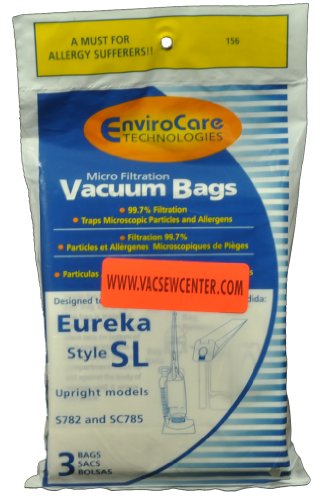 EUREKA Style SL Vacuum Cleaner Bags, Item Number 61125, 3 Bags in Pack