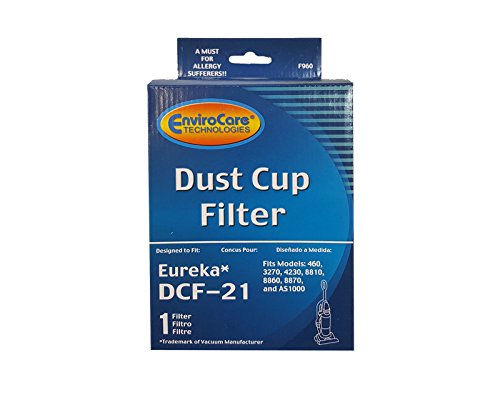 EnviroCare 1 Eureka DCF 21 Pleated Dust Cup HEPA Vacuum Filter Sanitaire Comfort Clean Airspeed Pet Lover