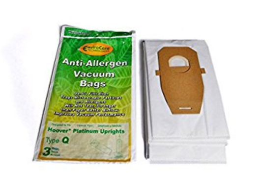 Hoover Style Q Cloth Vacuum Bags Type Vac HEPA AH10021 AH10000 UH30010 Platinum [18 Bags]