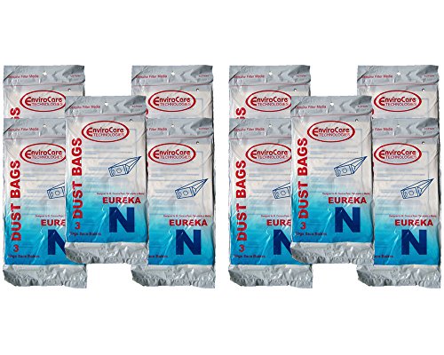 30 Eureka Mighty Mite Allergy Vacuum Style N Bags, Canister Vacuum Cleaners, 57988, 57988A, 57988-12, 57989, 57989-12, (Filteraire), 54920-10, 3600 through 3650 series