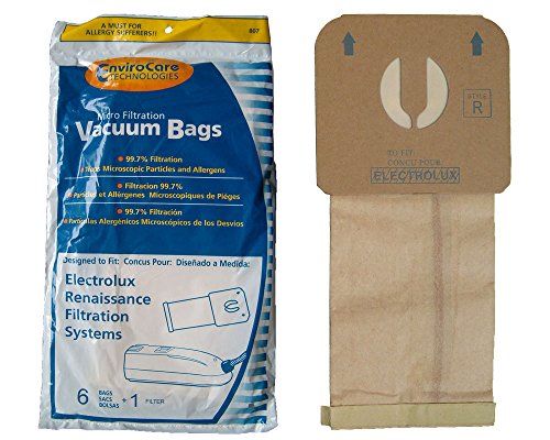 6 Electrolux Renaissance Microfiltration Style R Vacuum Bags + Filters