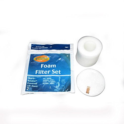 Replacement Part For Shark Rotator Powered Lift-Away Compatible Filter Set Models NV650, NV650W, NV651, NV652, NV750W, NV751 & NV752 2-Pack # F661