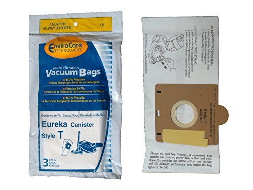 EnviroCare Replacement Micro Filtration Vacuum Cleaner Dust Bags made to fit Eureka Style T 970 980 Canisters 6 Pack