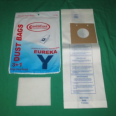 Eureka Sanitaire Style Y Vacuum Bags, Micro Allergen Type Filters 58183 6400 Vac