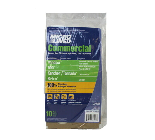 Windsor Versamatic Karcher Micro Allergen Vacuum Cleaner Bags by DVC Made in USA