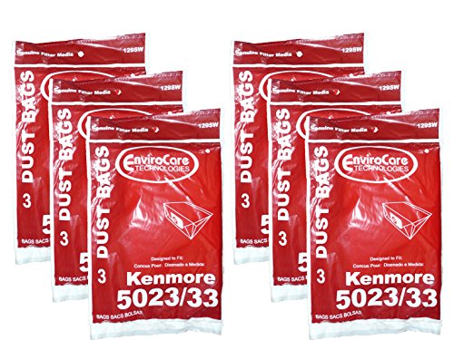 18 Kenmore Sears Allergy Vacuum Bag, Canister Vacuum Cleaners, 5023-5033 Bag Changed to Kenmore Type E for Manufacture Model # 609196, 116.25950