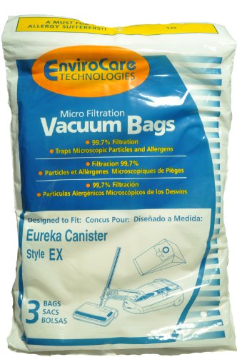 EUREKA Style EX Canister Vacuum Cleaner Bags, EnviroCare Replacement Brand, Designed to fit Style EX Canister Vacuum Cleaners, 99.7 microfiltration, 3 Bags in Pack