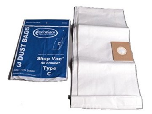 Shop Vacuum Style C Vac Bags 906-69-00, 9066900 Floormaster Type 380SW Qal 80 [3 Bags]