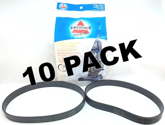 10 Pk, Bissell Vacuum Belts, Style 7 9 10 12 14 16 2-Pk 32074
