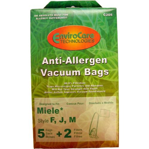Replacement for Miele Canister Vacuum Anti-Allergen Filtration Type FJM Bags 5 Pk Part # C205