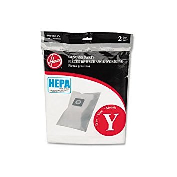 HEPA Y Filtration Bags for Hoover Upright Cleaners, 2/Pack
