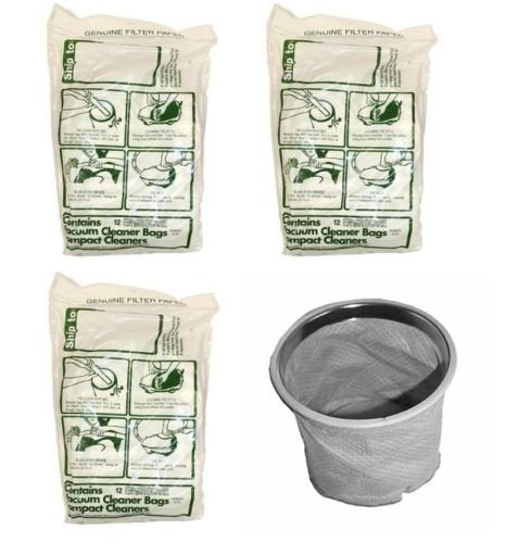 36 Allergy Bags for TriStar Compact Patriot Vacuum + Extra Cloth Bag