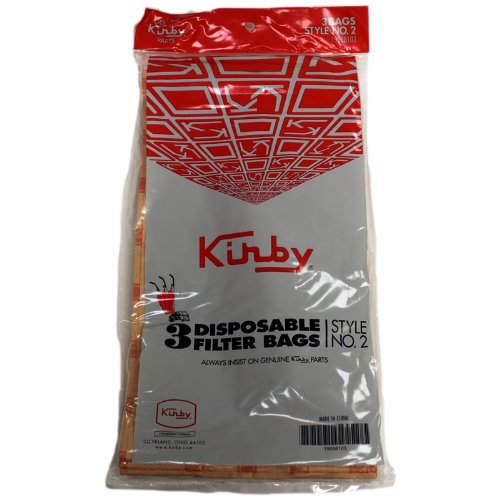 Kirby Paper Bag, Style 2 Heritage 1hd 3pk Oval Opening. Long Axis Verticaly Oriented
