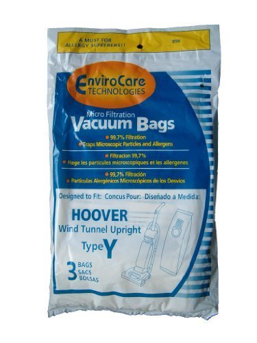 15 Hoover Allergy Vacuum Type Y Bags, WindTunnel Upright Vacuum Cleaners, 43655109, 4010100Y, 4010801Y by EnviroCare