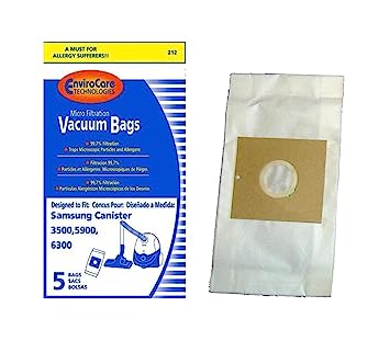 Samsung Vacuum Bags Type 3500, 5900, 6300 Micro Allergen Filtration Style Vac [40 Bags]