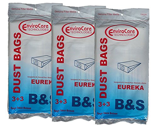 9 Eureka B & S Allergy Canister Vacuum Bags + Filters