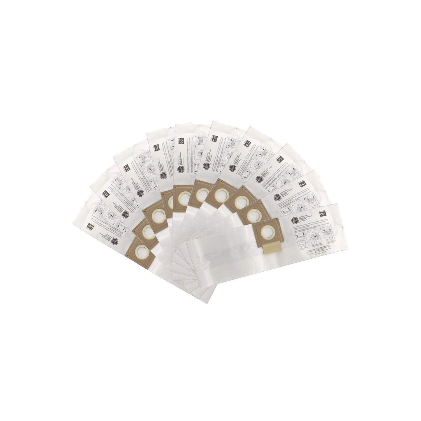 Replacement Part For Hoover CH32008 Type CC1 Vacuum Bag for Canister Vacuums 10 Pack # compare to part AH10163