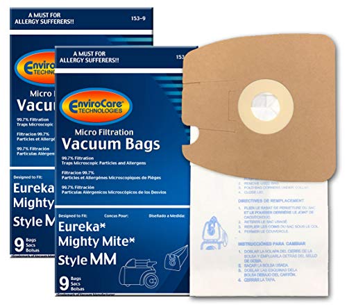 EnviroCare Replacement Vacuum Cleaner Dust Bags made to fit Eureka Style MM Eureka Mighty Mite 3670 and 3680 Series Canisters 18 Bags