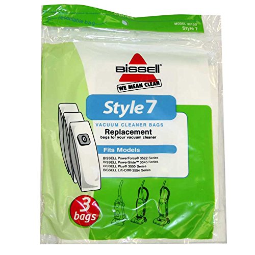 Bissell Upright Power Force Series Style 7 Paper Bags 3 Pk Genuine Part # 32120