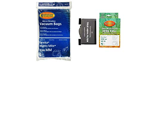 EnviroCare Replacement Vacuum Bags for Eureka Style MM Eureka Mighty Mite 3670 and 3680 Series Canisters with Kit