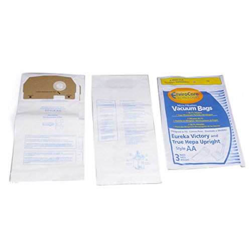 Replacement for Eureka Style AA Victory and True Hepa Upright Canister Bags 3PK # 158, 58236C