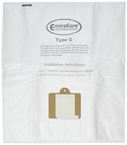 Envirocare Replacement Allergen Filtration Vacuum Cleaner Dust Bags Designed to fit Kenmore Canister Type C and Q 50555, 50558, 50557 and Panasonic Type C-5 6 pack