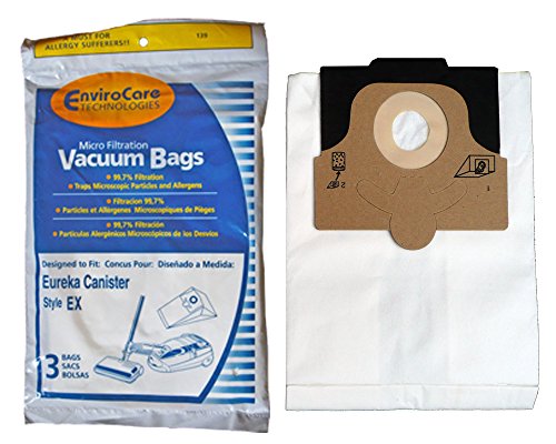 EnviroCare 3 Eureka EX Canister Allergy Microfiltration Vacuum Cleaner Bags