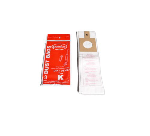 Dirt Devil Paper Bags K,3PK Broom Envirocare Part-120SW