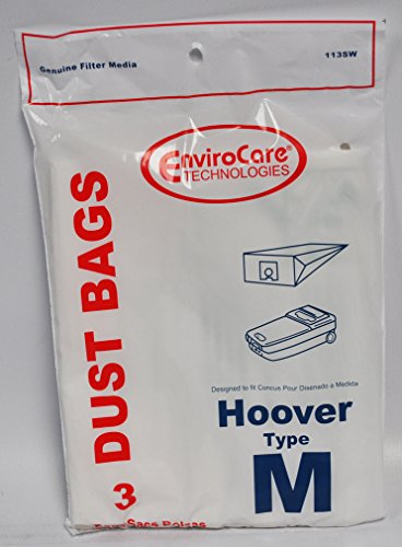 EnviroCare Replacement Vacuum Cleaner Dust Bags Designed to Fit Hoover Type M Canisters 3 bags