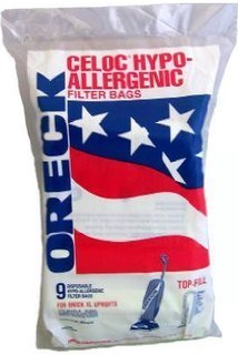 Oreck Commercial Upright Vacuum High Density Bags Paper 9 Bags # PK80009 by Oreck