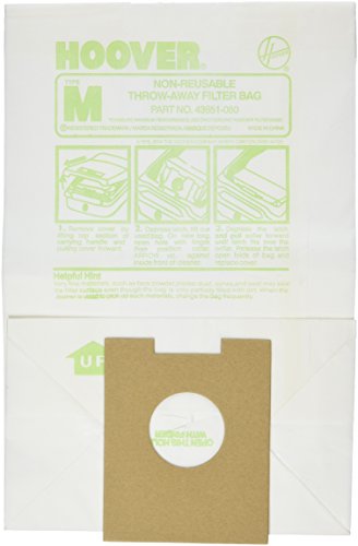 3PK, HOOVER M DIMENSION CANISTER, PAPER BAGS 4010037M