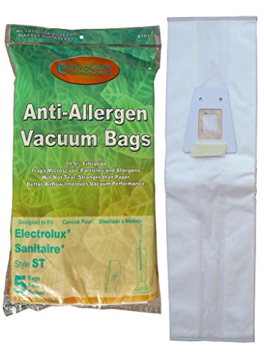 EnviroCare Replacement Allergen Vacuum Cleaner Dust Bags made to fit Sanitaire Eureka Style ST Uprights 5 pack