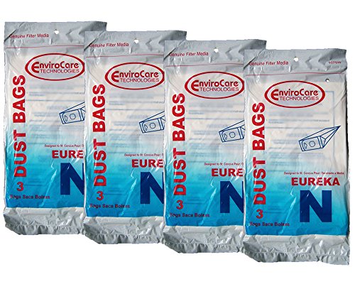 EnviroCare 12 Eureka Mighty Mite Style N Allergy Canister Vacuum Cleaner Bags