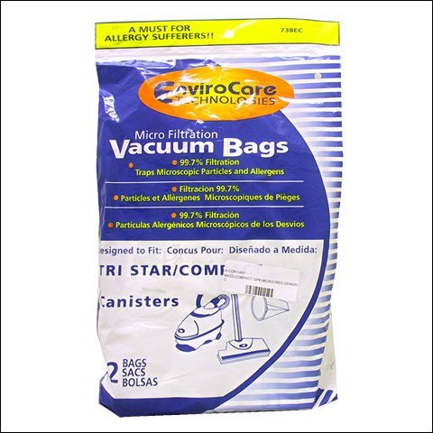 Compact/Tristar Canister Vacuum Cleaner bags (12-pack) by EnviroCare part # 738EC