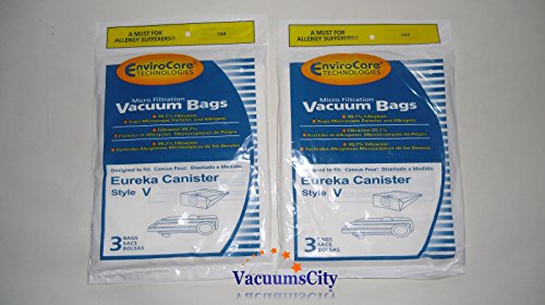 2 Pack of Eureka Canister Vacuum Micro Filtration Type V Bags Generic Part # 154