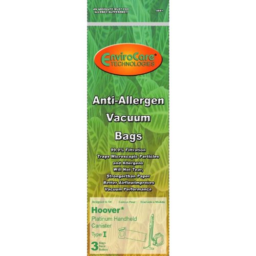 Generic Paper Bag for Hoover, Type I AllerGen for Platinum 3pk