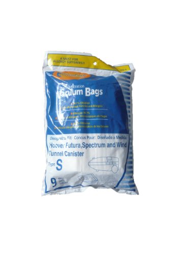 180 Hoover Windtunnel Allergy Vacuum Type S Bags, Futura, Spectrum, Power Max Vacuum Cleaners, 43655097, 4010064S, 4010344S, 43655093, 4010100S