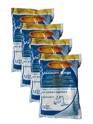 EnviroCare 48 Replacement for TRI-Star Compact 70305 Allergy Vacuum Cleaner Bag Airstorm Pullman-Holt Vortech Dust Care 43103