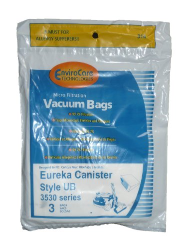 EnviroCare Replacement Micro Filtration Vacuum Bags Made to Fit Eureka UB Ultra Boss Allergy canister vacuums